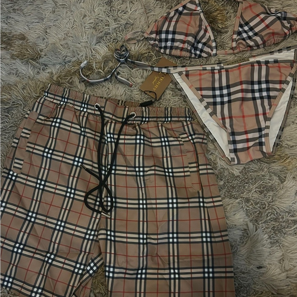 Burberry, HIS and HER and swim Set